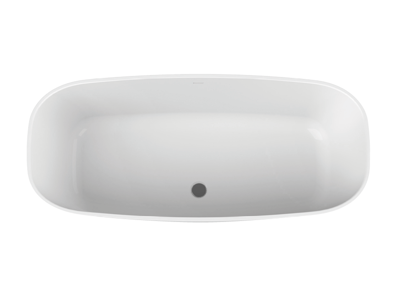 Oval-Badewanne Mineralguss, freistehend