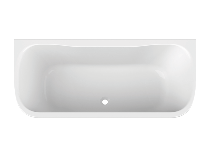 Oval-Vorwand-Badewanne Acryl ohne Schürze