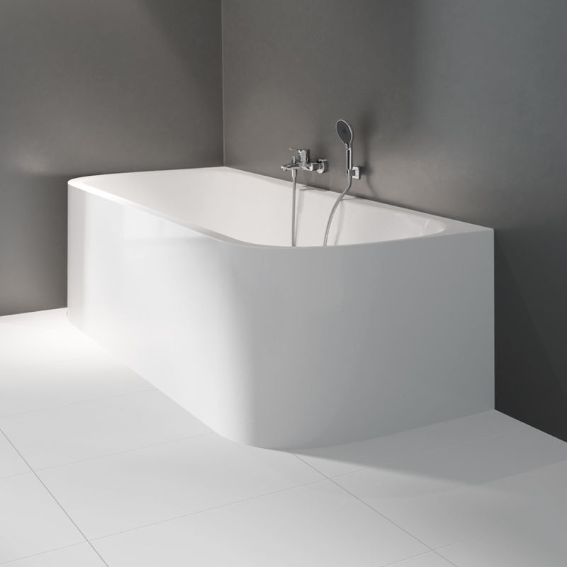 Oval-Vorwand-Badewanne Acryl ohne Schürze