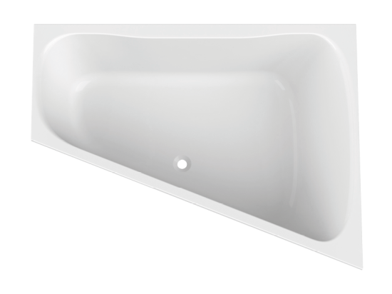 Trapez-Badewanne Acryl, rechts
